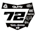 Motocutz plate with our decal